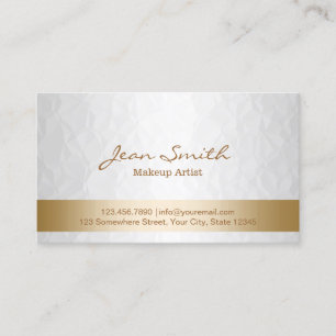 Carte De Visite Or chic et maquilleur blanc