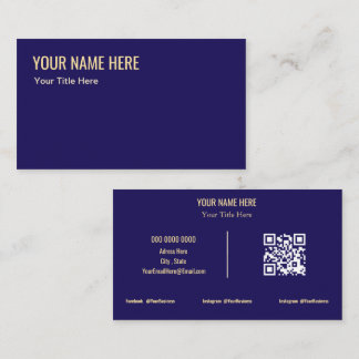 Carte De Visite Or classique Deep Purple Gold