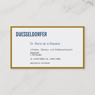 Carte De Visite Or comme couleur 
