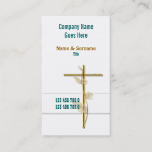 Carte De Visite Or de croix de religion du Christ d'église