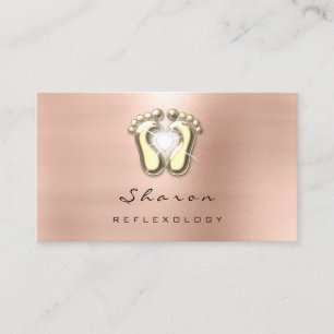 Carte De Visite Or de thérapie de réflexothérapie de thérapie 