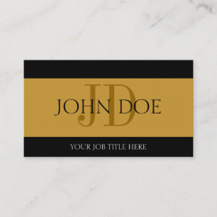 Carte De Visite Or de YourJobTitle/barre d'or
