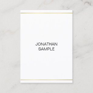 Carte De Visite Or élégant simple moderne professionnel