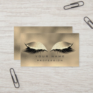 Carte De Visite Or en verre métallique de parties scintillantes d