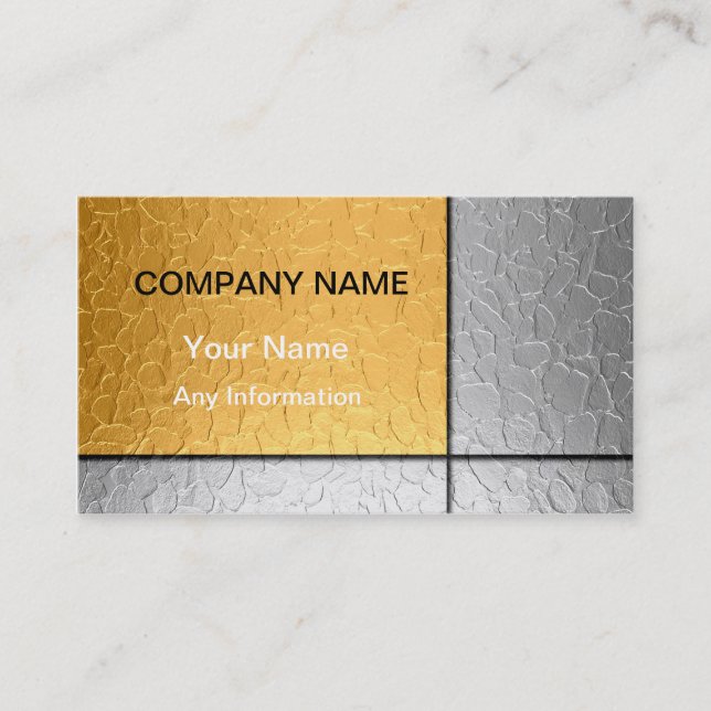 Carte De Visite Or et argent Luxury Metallic 2 (Devant)