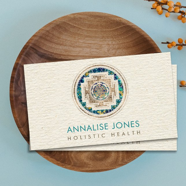 Carte De Visite Or et marbre Sri Yantra / Sri Chakra Dot Art (Créateur téléchargé)