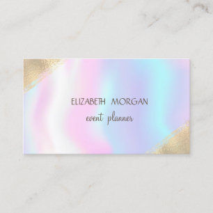 Carte De Visite Or Faux Élégant, Holographique