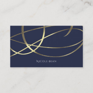 Carte De Visite Or Faux Feuille & Toute Couleur Élégant Chic Glam
