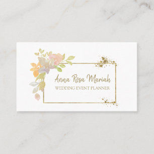 Carte De Visite *~* Or Lavande Parties scintillant rose Fleur Élég
