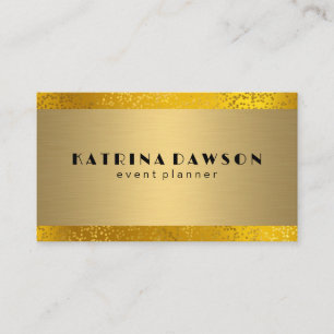 Carte De Visite Or métallique   Golden Confetti Foil