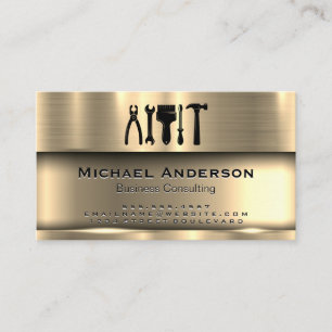 Carte De Visite Or métallique   Outils matériels
