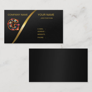 CARTE DE VISITE OR/NOIR