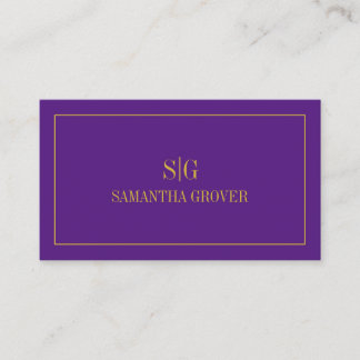 Carte De Visite Or pourpre | Professionnel moderne minimaliste