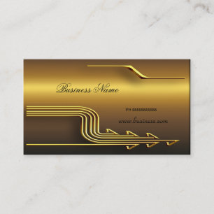 Carte De Visite Or professionnel doré élégant chic affaires