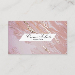 Carte de visite or rose Seamstress