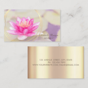 Carte De Visite Or Rose tendance, Gold Circle Lotus