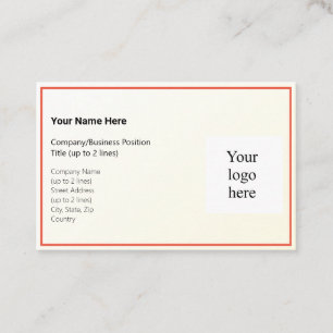 Carte De Visite Or Tint Gradient & Orange-Rouge Logo Euro