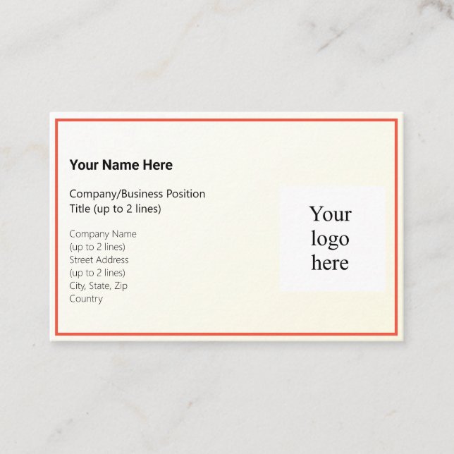 Carte De Visite Or Tint Gradient & Orange-Rouge Logo Euro (Devant)