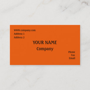 Carte De Visite Orange