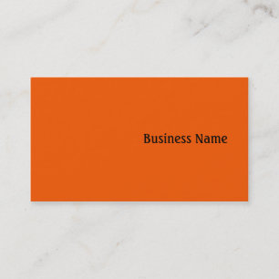 Carte De Visite Orange