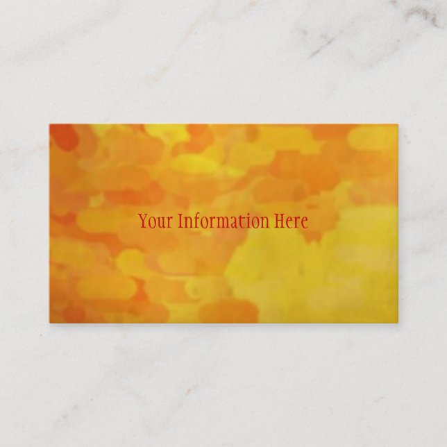Carte de visite orange Abstrait (Devant)