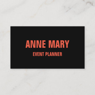 Carte De Visite Orange Black Halloween Automne Rustique Profession