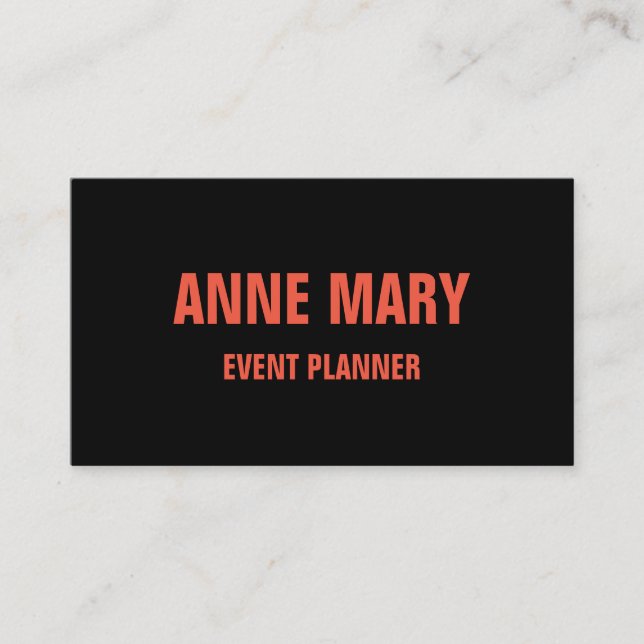 Carte De Visite Orange Black Halloween Automne Rustique Profession (Devant)