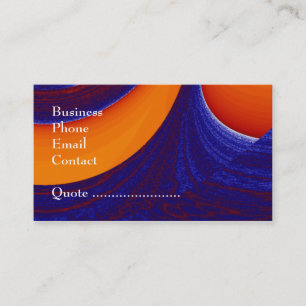 Carte De Visite Orange bleue de N - affaires