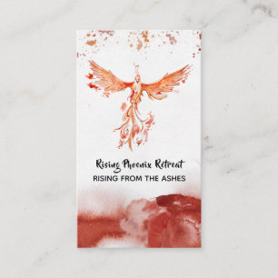 Carte De Visite *~* Orange Burgundy Red Feathers Phoenix Flames