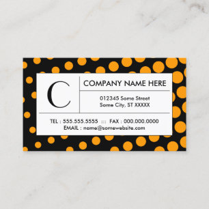 Carte De Visite orange de demi-teinte