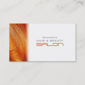 Carte de visite orange de rendez-vous de salon de
