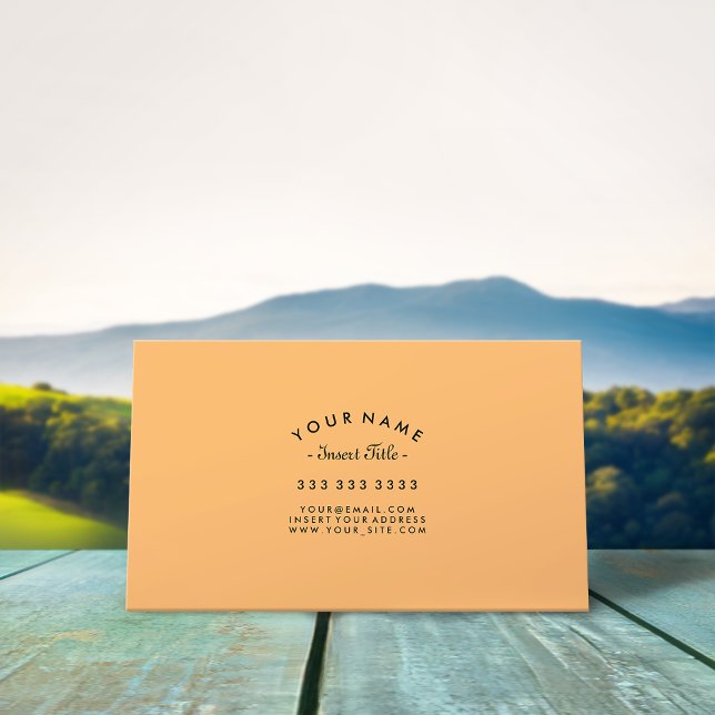 Carte de visite orange doux professionnel de texte (Créateur téléchargé)