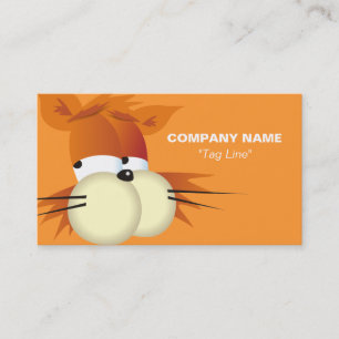 Carte De Visite Orange du chat   de bande dessinée