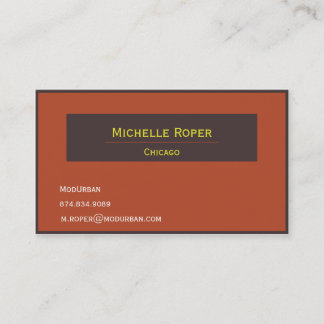 Carte de visite orange et Brown professionnel