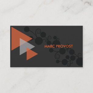Carte de visite Orange et Grise