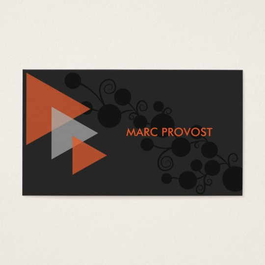Carte de visite Orange et Grise