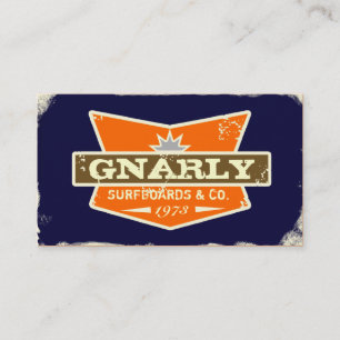 Carte De Visite Orange Gnarly de la marine   de la CHROMATOGRAPHIE