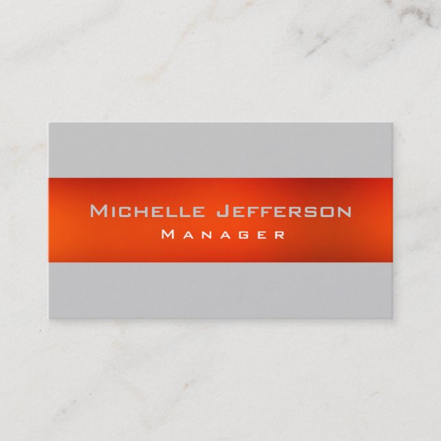 Carte de visite Orange Grey Creative Manager (Devant)
