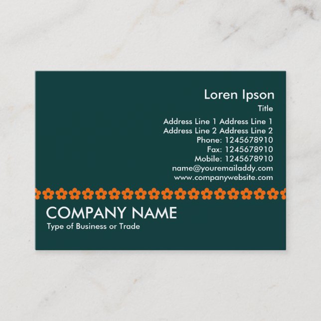 Carte De Visite Orange - Jade Vert foncé (Devant)