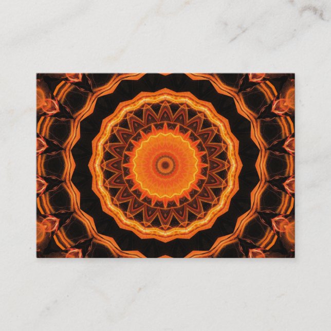 Carte De Visite Orange Kaleidoscope 04 (Devant)
