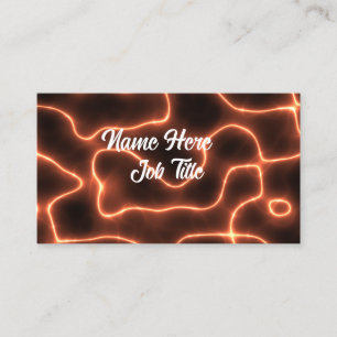 Carte De Visite Orange Lightning personnalisable
