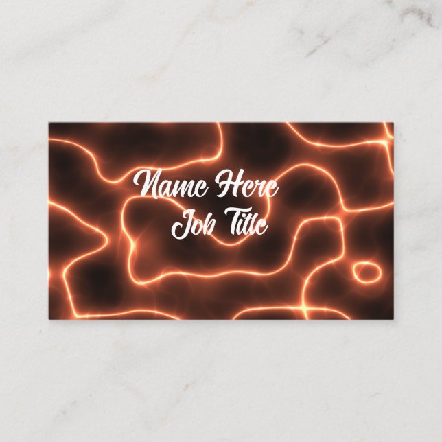 Carte De Visite Orange Lightning personnalisable (Devant)