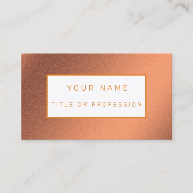 Carte De Visite Orange Luxe (Devant)