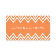 Orange moderne et blanc Chevron
