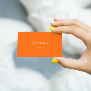 Carte De Visite orange néon élégant
