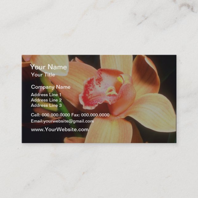 Carte De Visite Orange Peach Orchid (Devant)