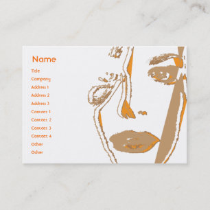 Carte De Visite Orange pensant - potelé