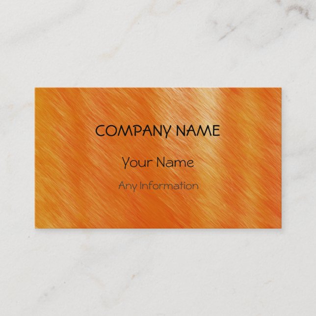 Carte De Visite Orange Retro Abstrait Peinture 4 (Devant)