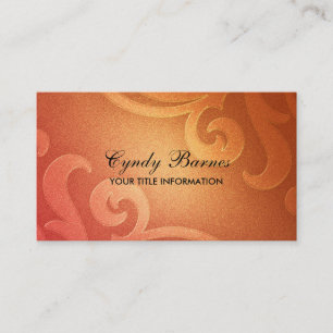 Carte de visite Orange Shimmer