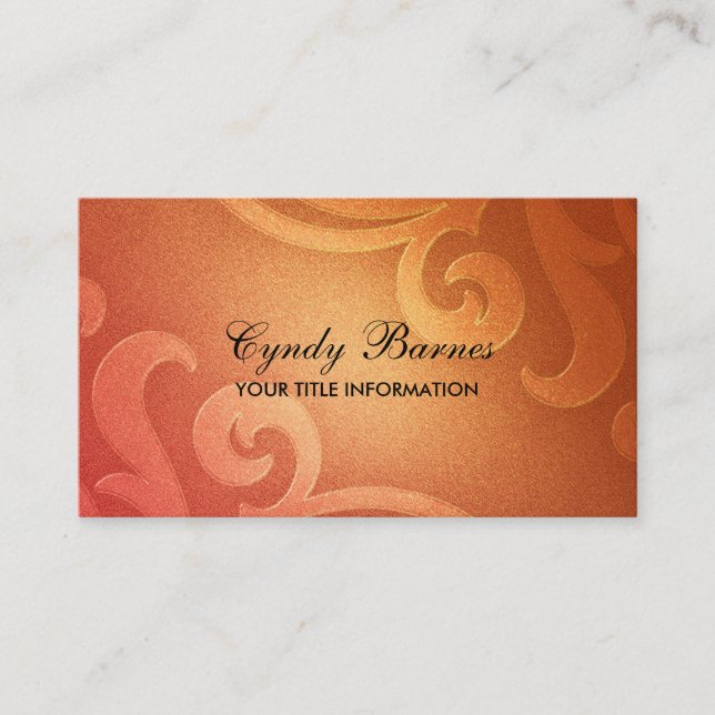 Carte de visite Orange Shimmer (Devant)